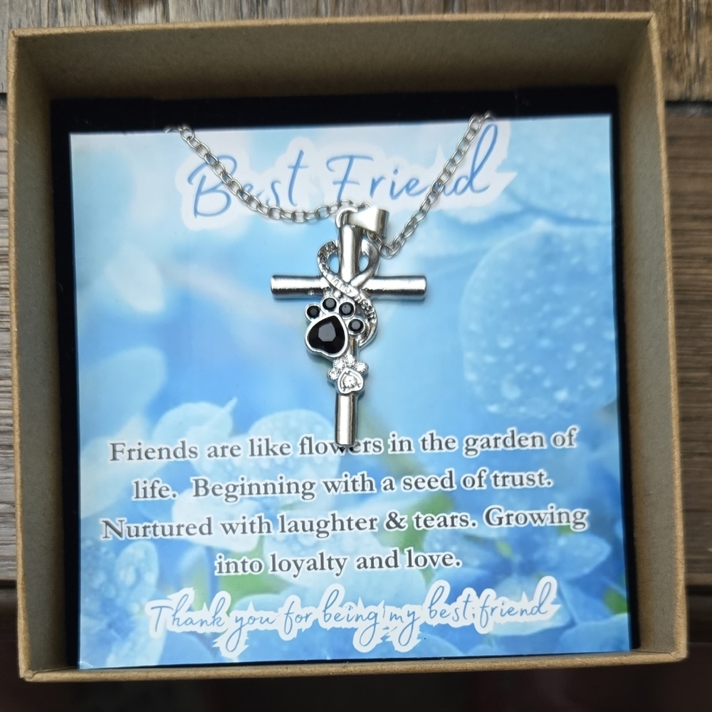 Silver Paw Print Necklace
